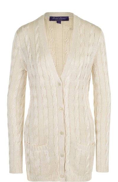 Женский удлиненный шелковый кардиган фактурной вязки RALPH LAUREN, арт. 290703703