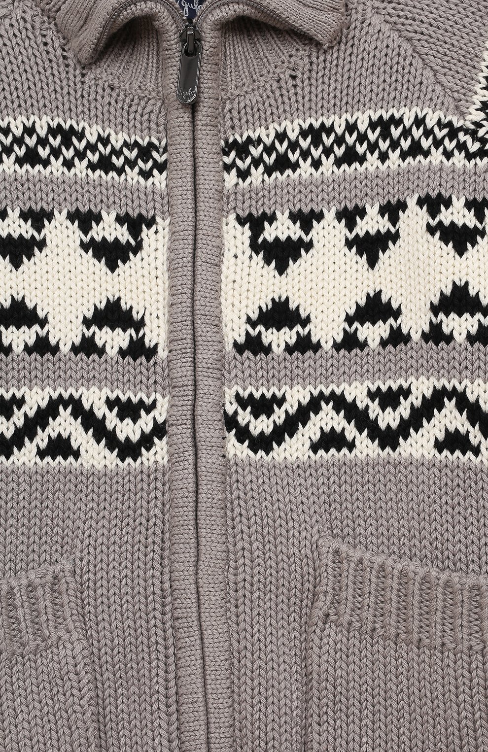 Хлопковый кардиган IL GUFO серого цвета по цене 18500 руб., арт. A22GF400EM109/10A-14A, фото 3 Хлопковый кардиган IL GUFO, арт. A22GF400EM109/10A-14A, фото 3