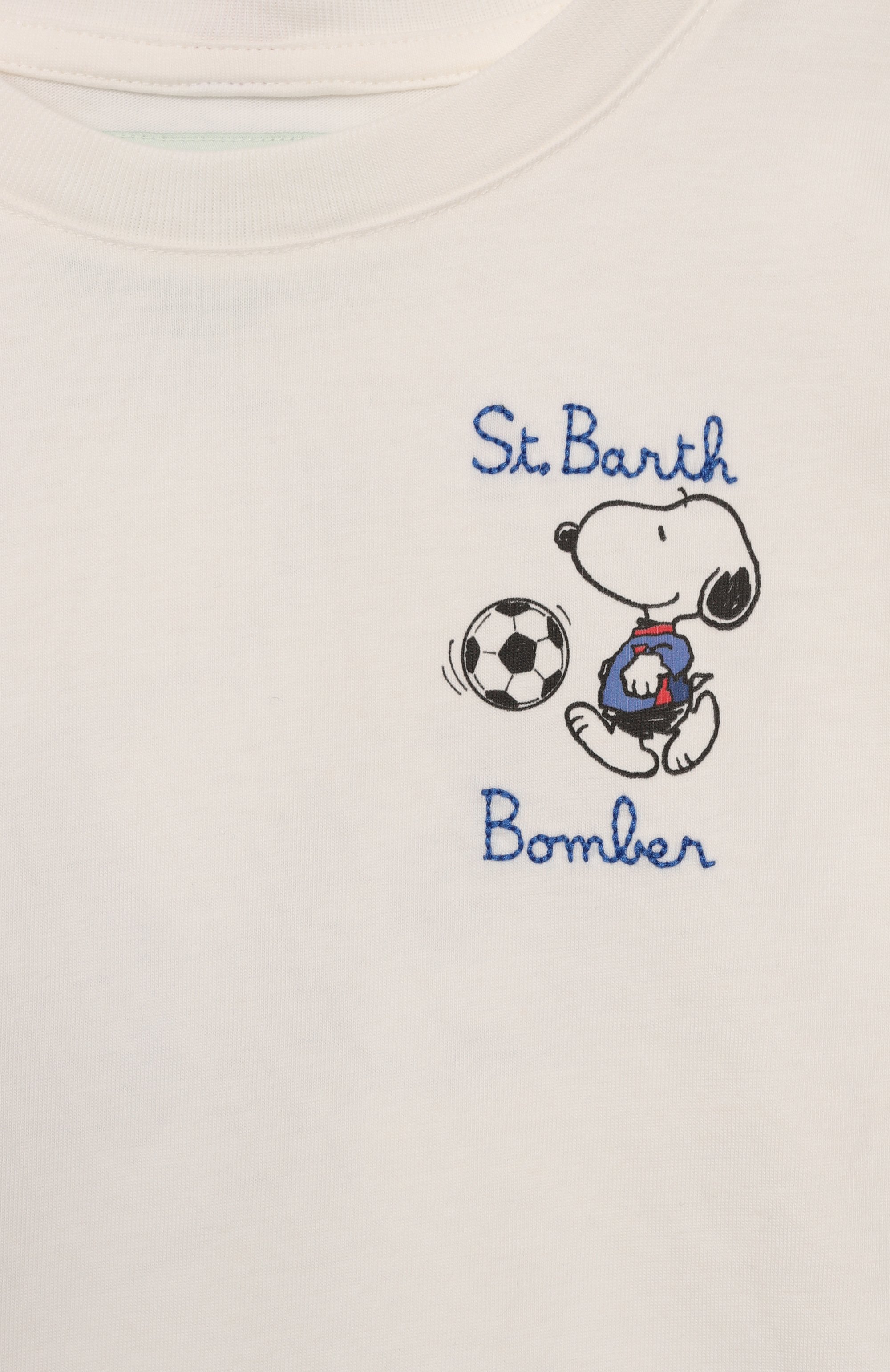 Хлопковая футболка MC2 SAINT BARTH кремового цвета по цене 8580 руб., арт. CAM0001-00993I, фото 3 Хлопковая футболка MC2 SAINT BARTH, арт. CAM0001-00993I, фото 3