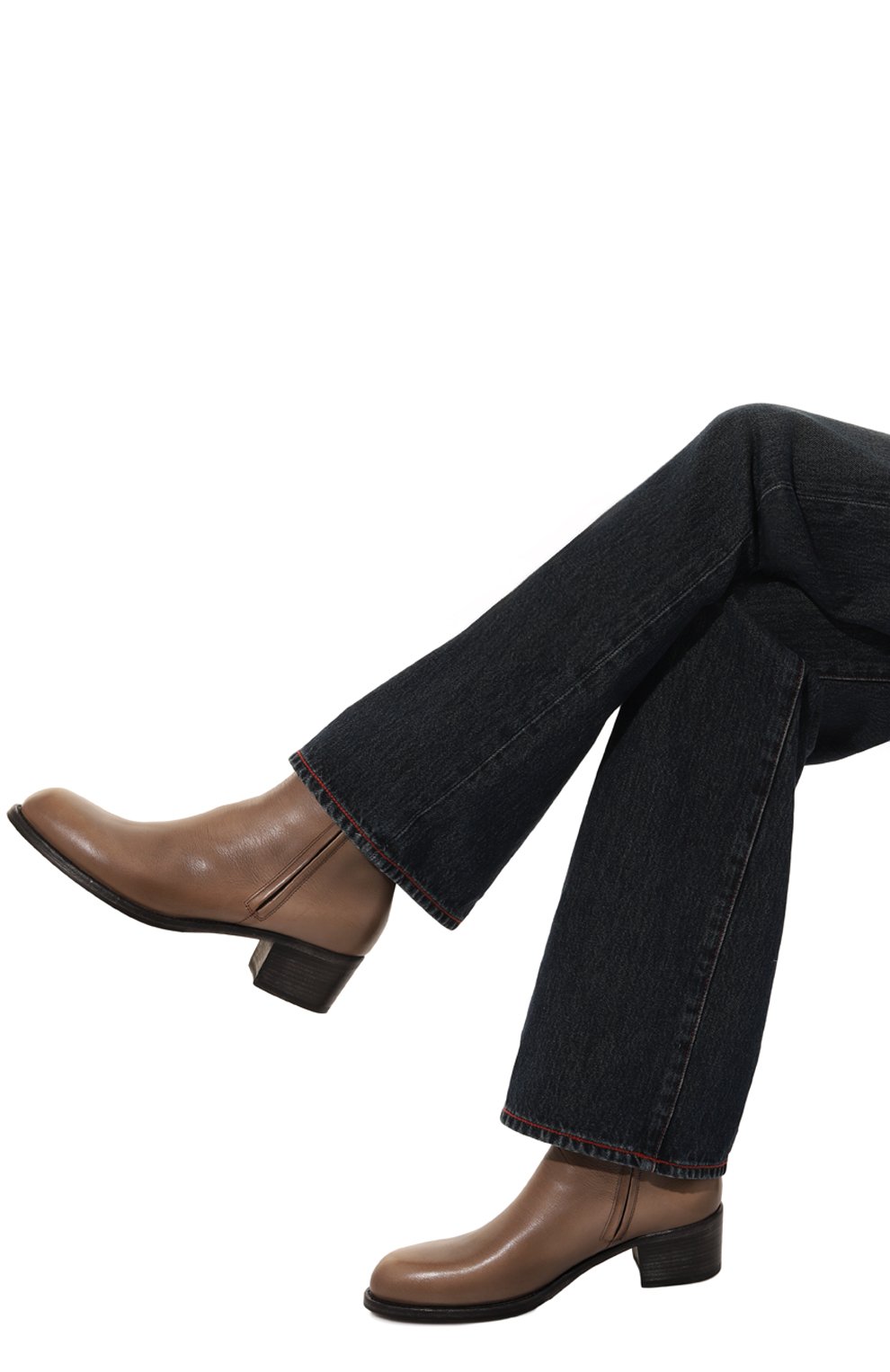 Кожаные ботильоны PANTANETTI темно-бежевого цвета по цене 51450 руб., арт. 18205F/KINDER, фото 3 Кожаные ботильоны PANTANETTI, арт. 18205F/KINDER, фото 3