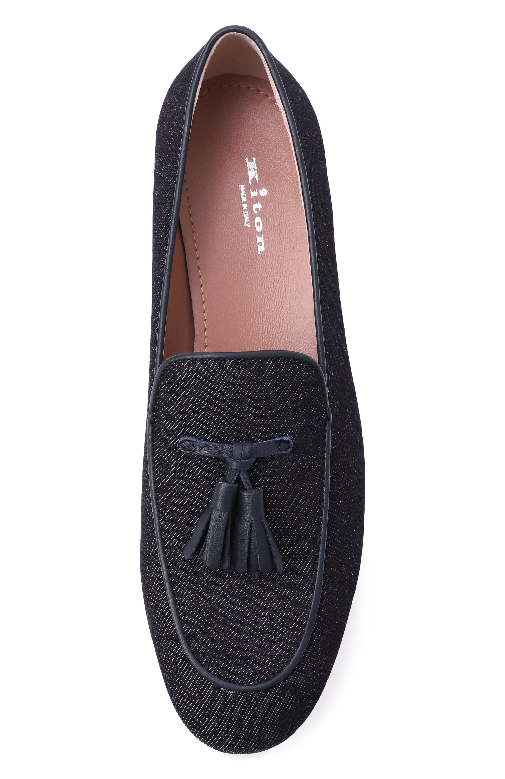 Текстильные лоферы KITON, арт. D59804N0144402, фото 6