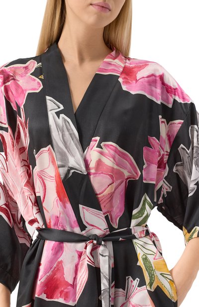 Халат из хлопка и шелка ANY WOWZERS черного цвета по цене 35000 руб., арт. ROBE01-MAXI-LILBLC., фото 5 Халат из хлопка и шелка ANY WOWZERS, арт. ROBE01-MAXI-LILBLC., фото 5