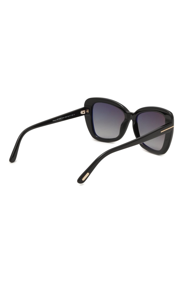 Женские солнцезащитные очки TOM FORD черного цвета, арт. TF1008 01B | Фото 4 (Нос: Не проставлено; Региональные ограничения белый список (Axapta Mercury): Не проставлено; Тип очков: С/з; Материал: Пластик; Очки форма: Бабочка; Оптика Гендер: оптика-женское)