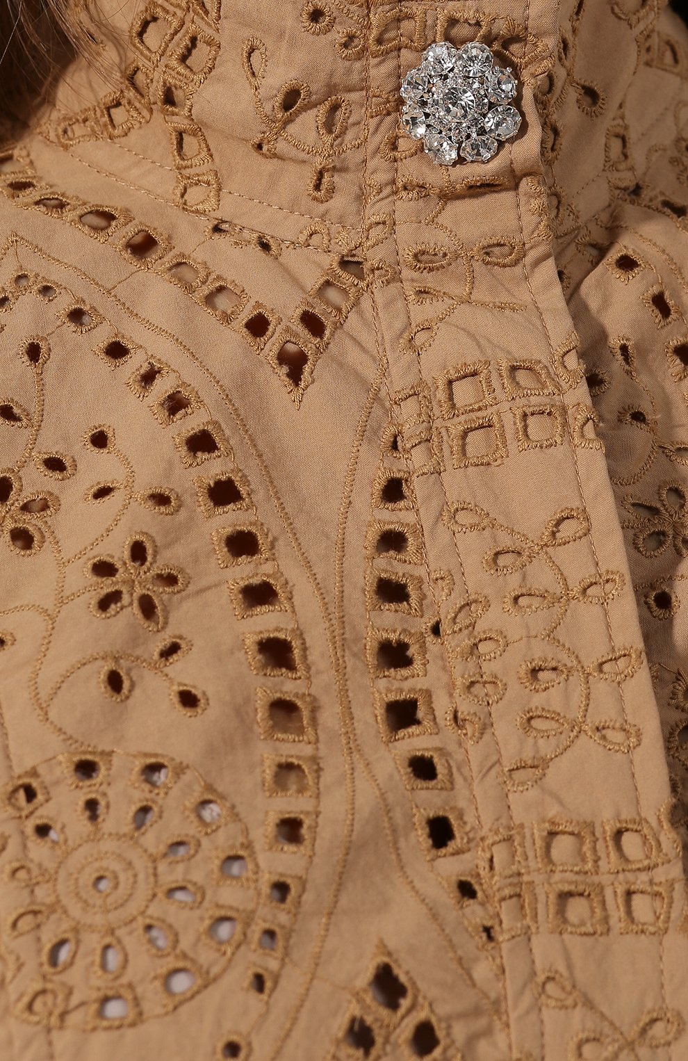 Хлопковое платье GANNI бежевого цвета по цене 29950 руб., арт. F4456, фото 5 Хлопковое платье GANNI, арт. F4456, фото 5