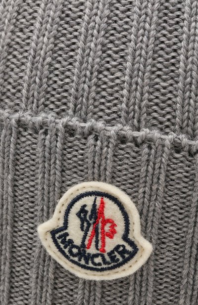 Шерстяная шапка с меховым помпоном MONCLER ENFANT, арт. E2-954-00256-05-04S01, фото 3