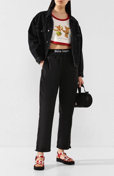 Хлопковый топ PALM ANGELS белого цвета по цене 29800 руб., арт. PWAD029S20JER0010360, фото 2 Хлопковый топ PALM ANGELS, арт. PWAD029S20JER0010360, фото 2