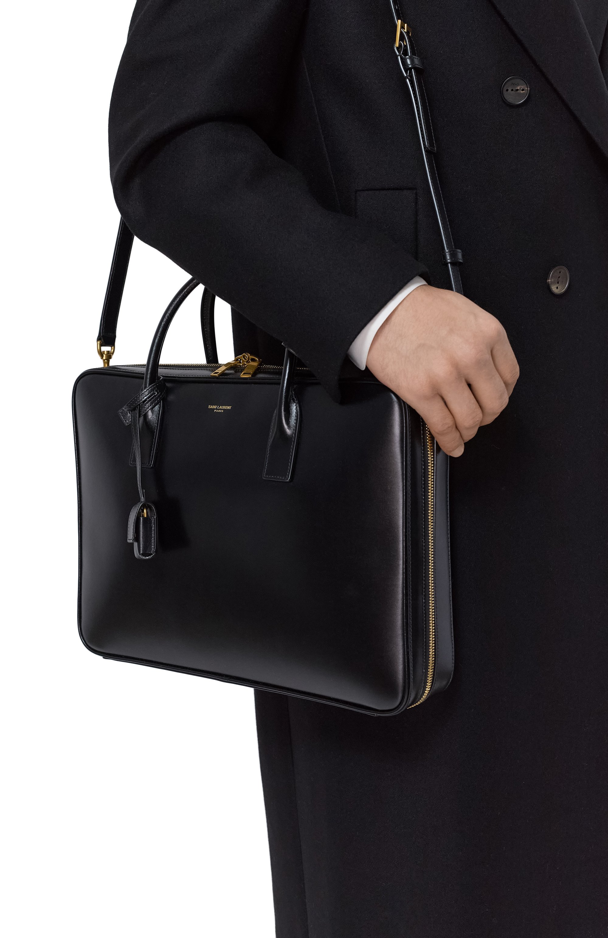 Портфель sac de jour large SAINT LAURENT черного цвета по цене 499500 руб., арт. 844674/0SX0W, фото 2 Портфель sac de jour large SAINT LAURENT, арт. 844674/0SX0W, фото 2