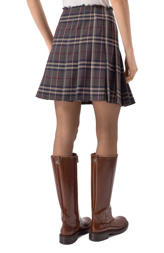 Шерстяная юбка Burberry 8110427 Серый  8110427 Фото 4