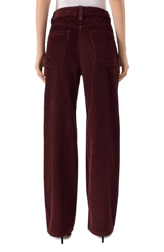 Вельветовые брюки Brunello Cucinelli MA180P9075 Бордовый  MA180P9075 Фото 4