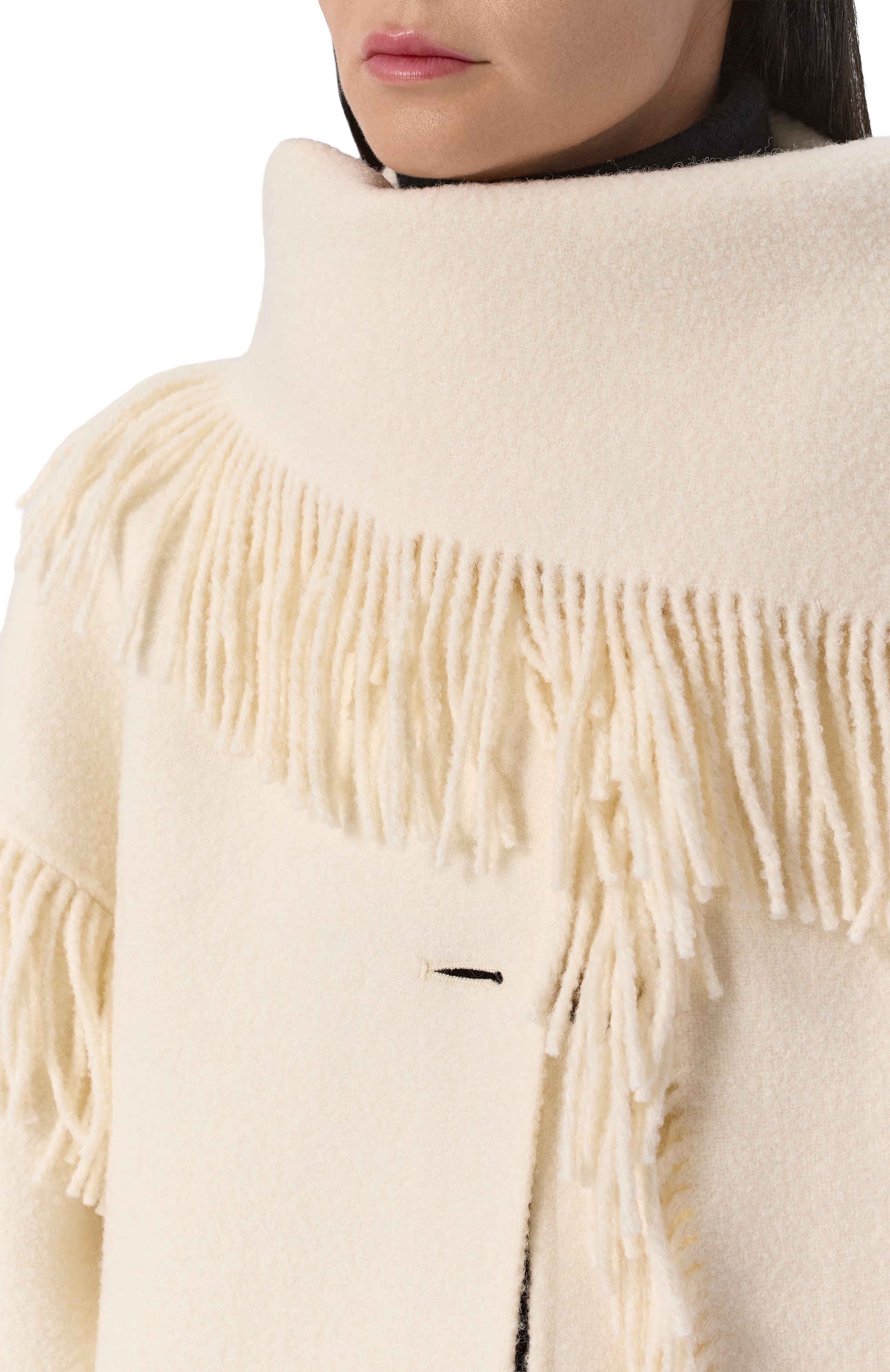 Шерстяное пальто TOTEME кремового цвета по цене 178500 руб., арт. 254-WR00242-FB0471, фото 5 Шерстяное пальто TOTEME, арт. 254-WR00242-FB0471, фото 5