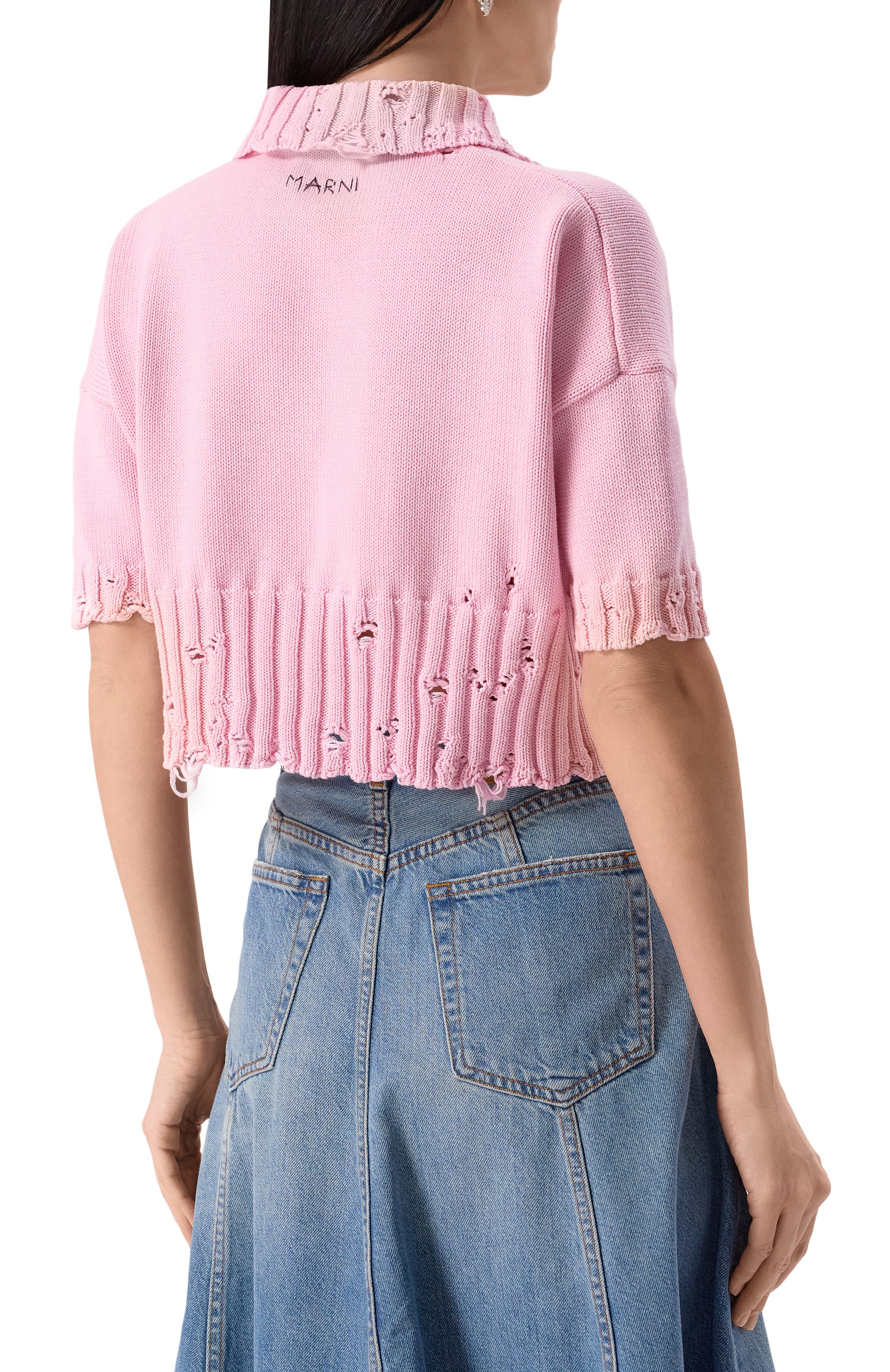 Хлопковое поло MARNI, арт. P0MD0045E0/UFC652, фото 4