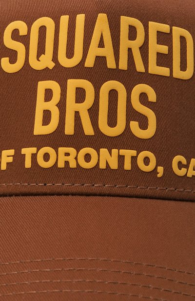 Хлопковая бейсболка DSQUARED2 коричневого цвета по цене 22700 руб., арт. BCM0517/05C00001, фото 3 Хлопковая бейсболка DSQUARED2, арт. BCM0517/05C00001, фото 3