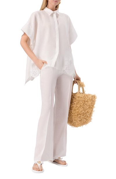 Шлепанцы gianni ribbon VERSACE белого цвета по цене 37000 руб., арт. 1018789/1A10983, фото 2 Шлепанцы gianni ribbon VERSACE, арт. 1018789/1A10983, фото 2