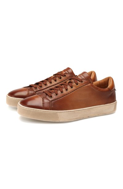Кожаные кеды SANTONI, арт. MBGL21066SP0MFG0M35, фото 1