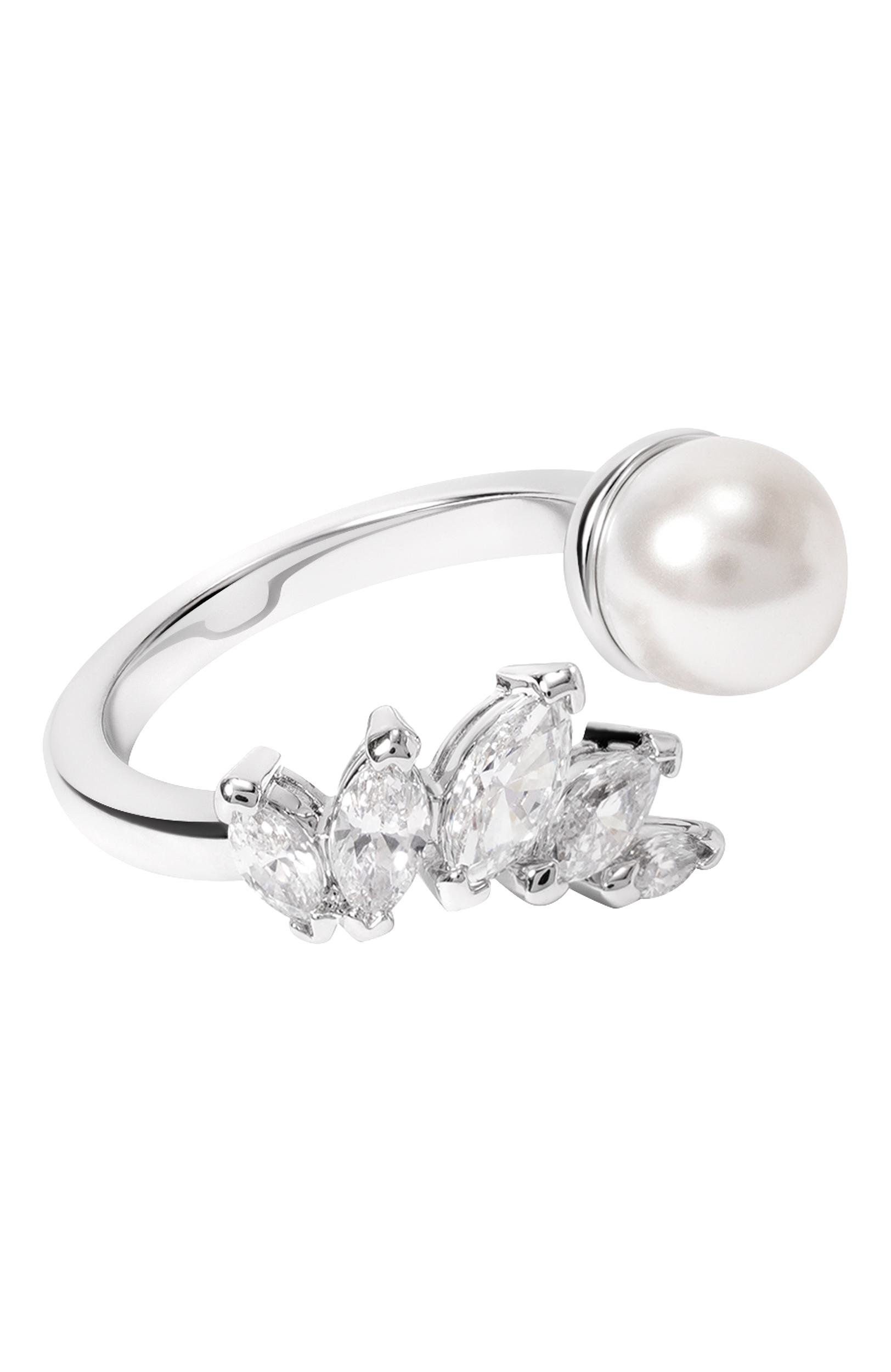 Кольцо mesmera SWAROVSKI серебряного цвета по цене 21400 руб., арт. 5748012, фото 1 Кольцо mesmera SWAROVSKI, арт. 5748012, фото 1