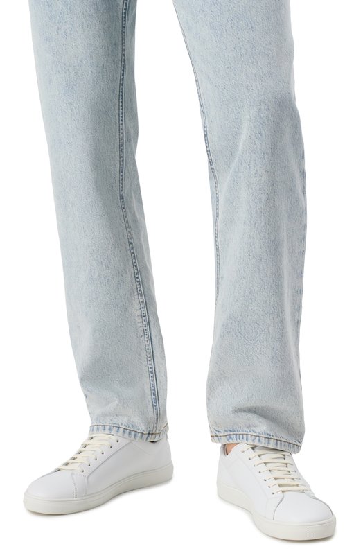 Кожаные кеды Andy Saint Laurent 606833/0M500 Белый  606833/0M500 Фото 3