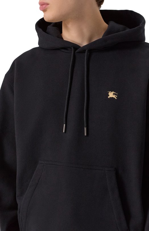 Хлопковое худи Burberry 8110938 Чёрный  8110938 Фото 5
