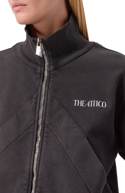 Хлопковая толстовка The Attico 251WCF00022/JJF003AA Серый  251WCF00022/JJF003AA Фото 5