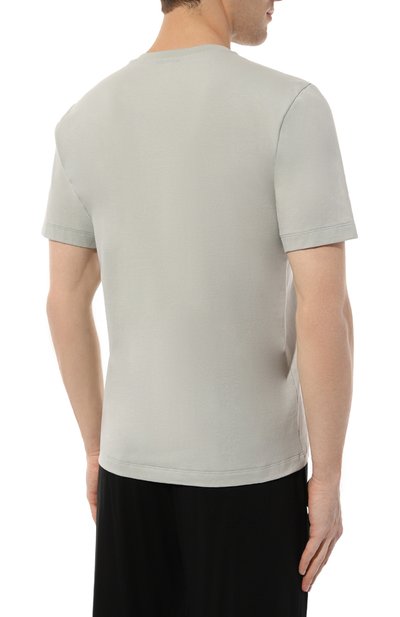 Хлопковая футболка HANRO светло-серого цвета по цене 9270 руб., арт. 075051, фото 4 Хлопковая футболка HANRO, арт. 075051, фото 4