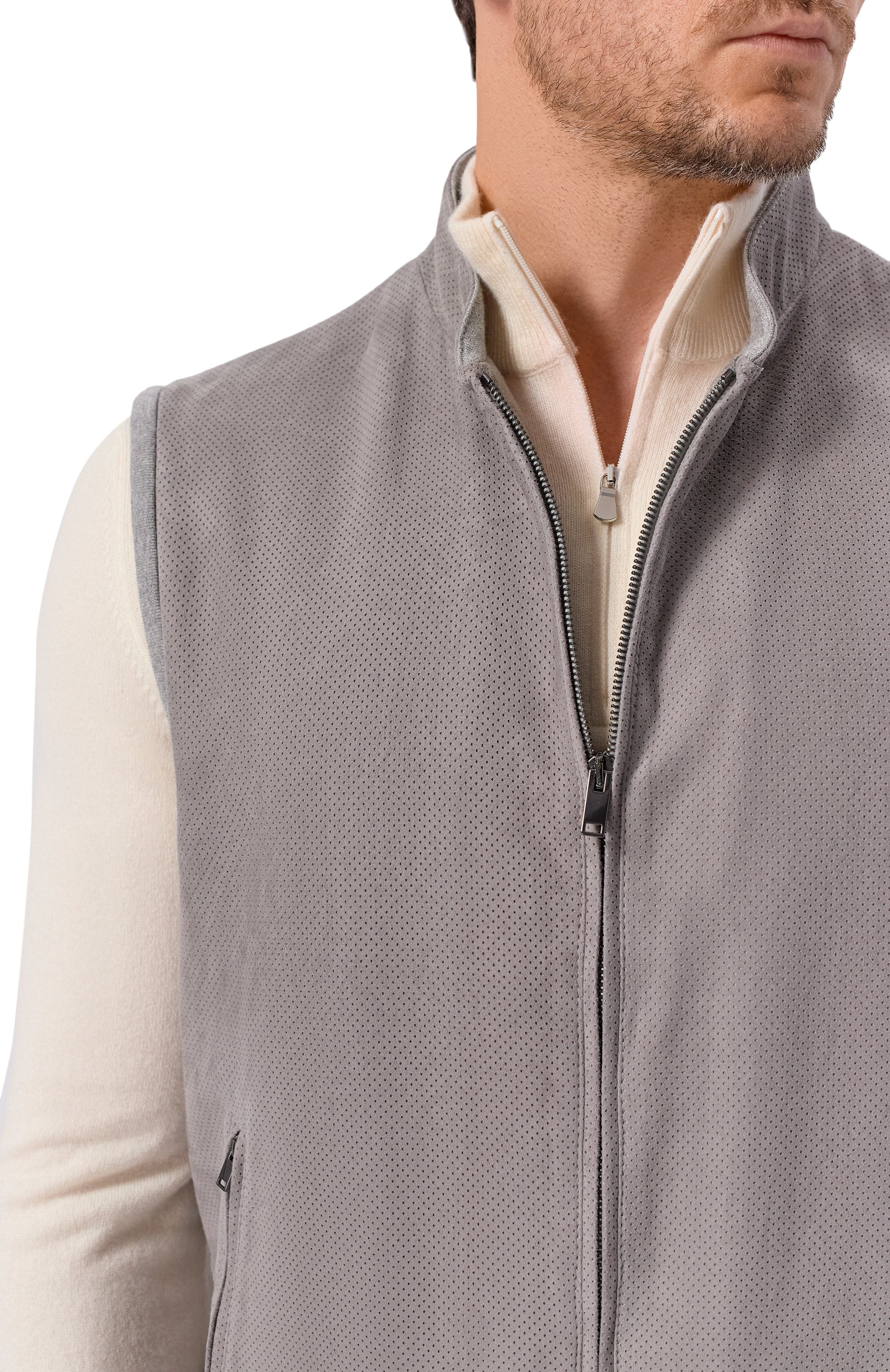 Комбинированный жилет MVST, арт. M26.CSM.L403/PERF0RATED SUEDE/FP000-C0TT0N-CASHMER, фото 5