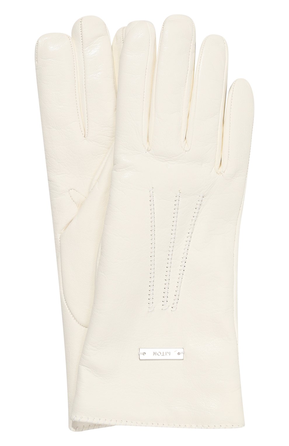 Кожаные перчатки KITON белого цвета по цене 45500 руб., арт. D54906X0471B, фото 1 Кожаные перчатки KITON, арт. D54906X0471B, фото 1