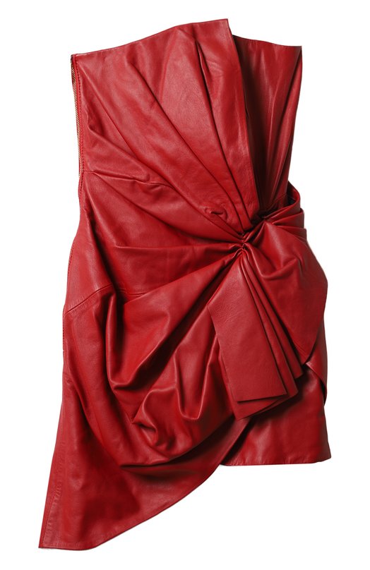

Кожаное платье Alexandre Vauthier, Красный