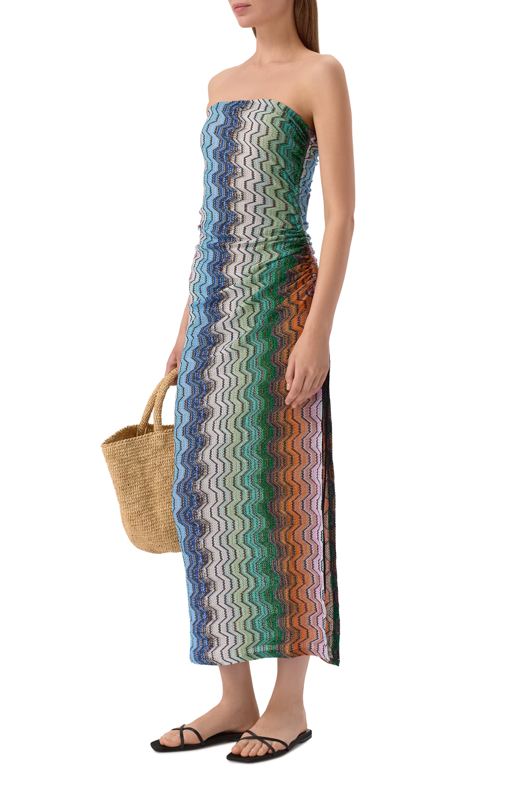 Платье из вискозы MISSONI разноцветного цвета по цене 136000 руб., арт. MC25SQ07/BR015D, фото 2 Платье из вискозы MISSONI, арт. MC25SQ07/BR015D, фото 2