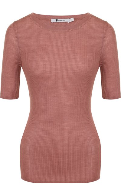 Женский приталенный шерстяной топ с коротким рукавом ALEXANDERWANG.T, арт. 4K481035M8
