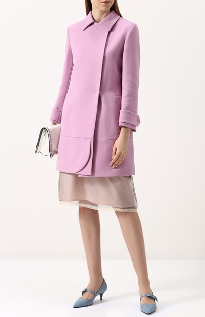 Кожаные туфли с ремешком на каблуке kitten heel PRADA, арт. 1I377I-11-F0637-55, фото 2