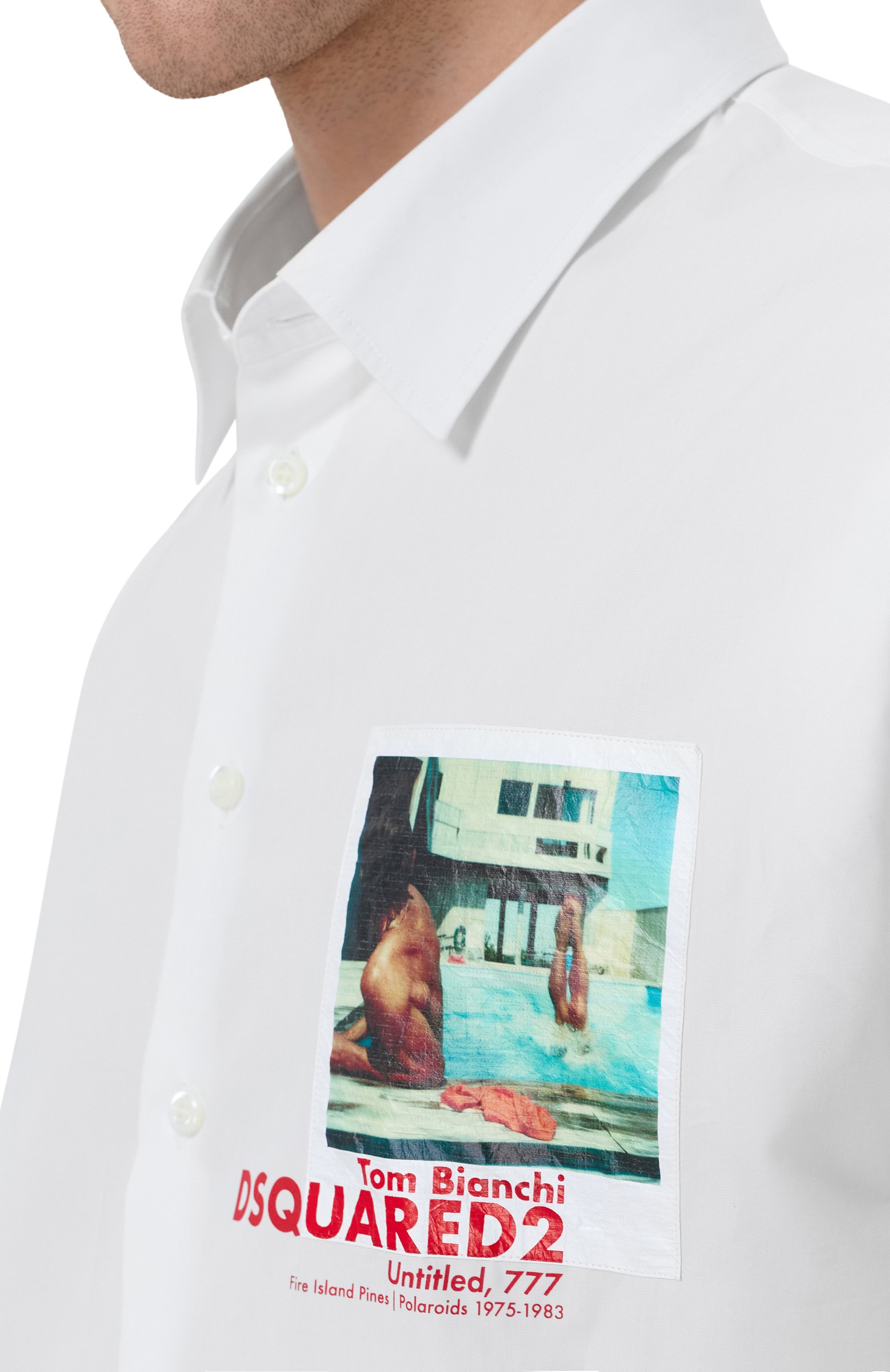 Хлопковая рубашка DSQUARED2 белого цвета по цене 59350 руб., арт. S74DM1017/S36275, фото 5 Хлопковая рубашка DSQUARED2, арт. S74DM1017/S36275, фото 5