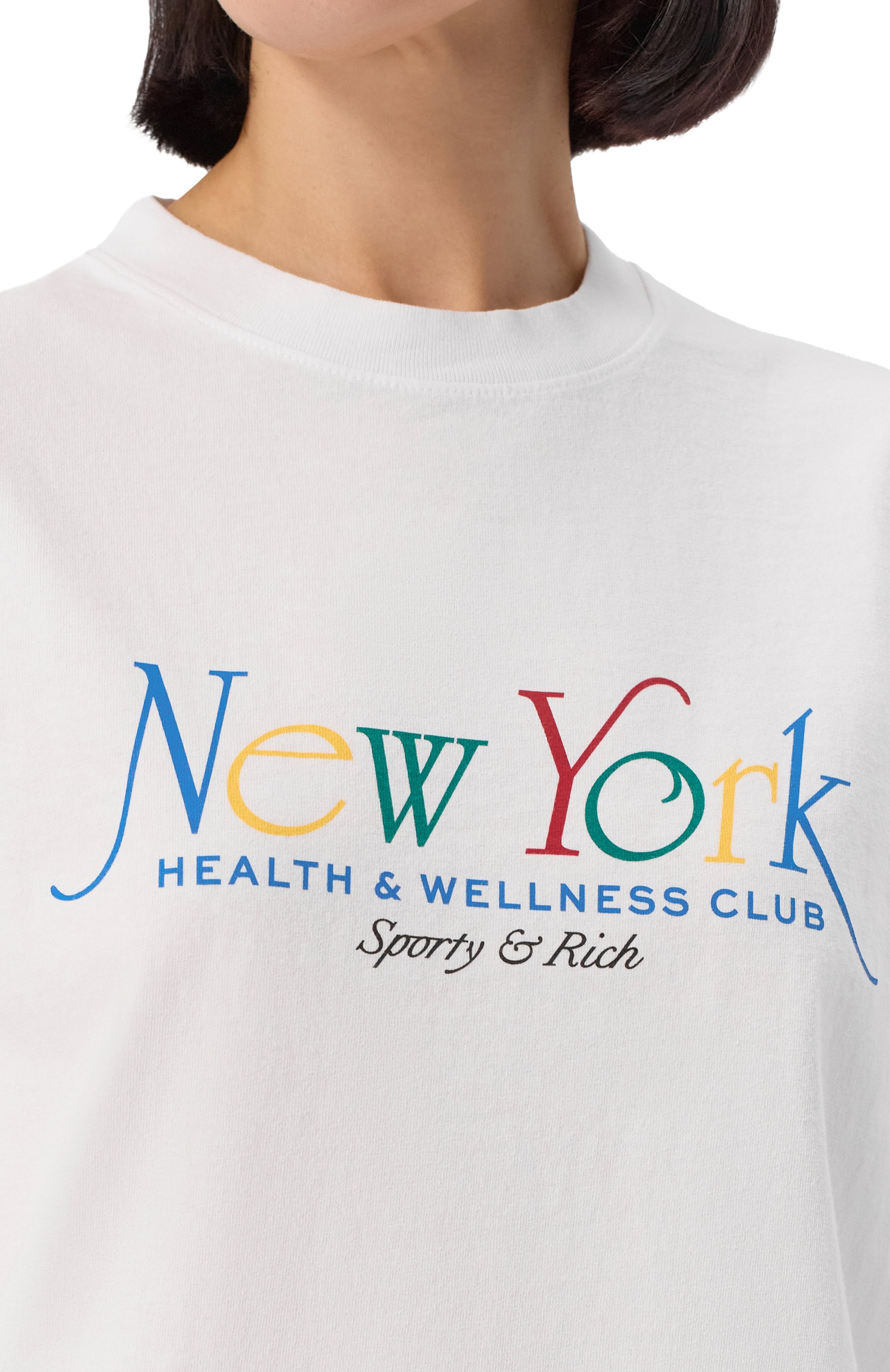 Хлопковая футболка SPORTY AND RICH, арт. T0043622034WH57, фото 5