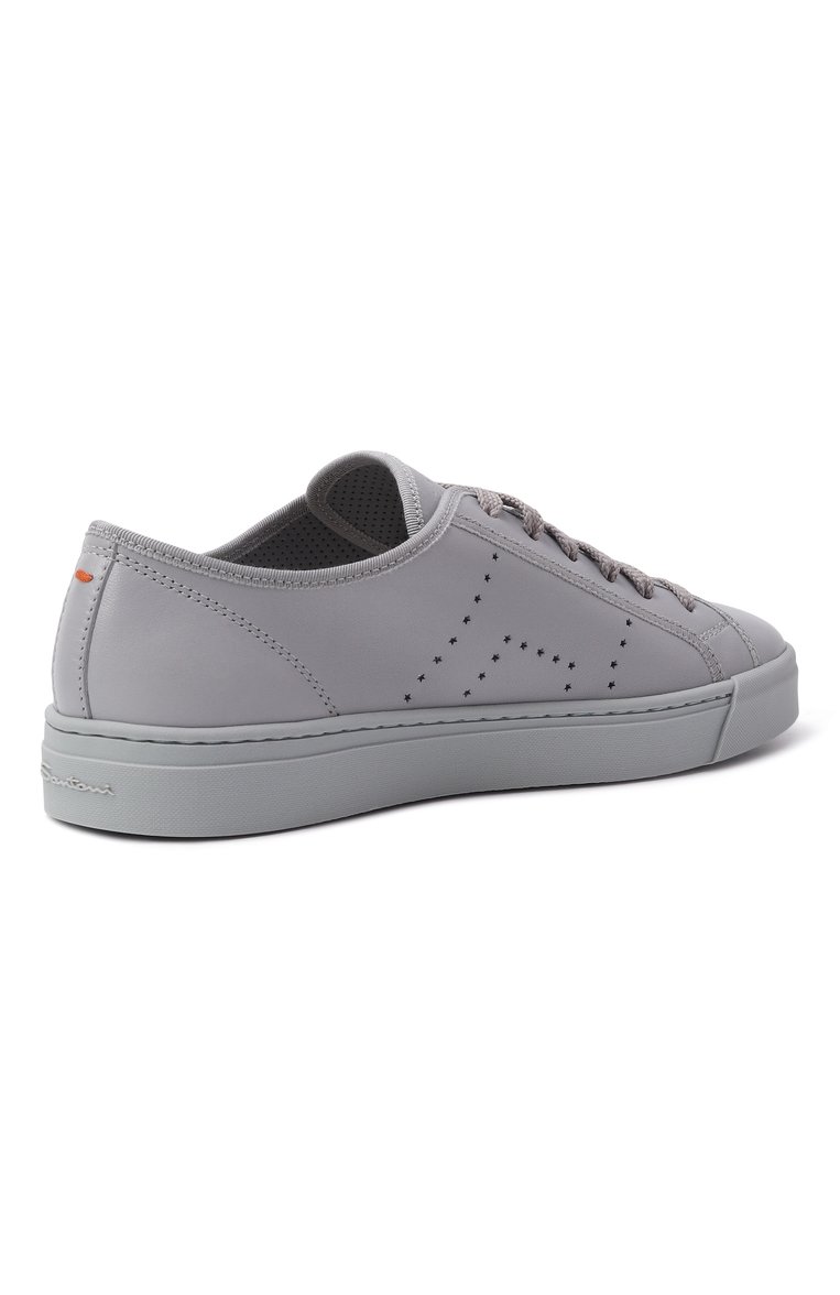 Женские кожаные кеды SANTONI голубого цвета, арт. WBGG61350AIATSFP | Фото 5 (Материал внешний: Натуральная кожа; Подошва: Платформа; Автоматизация ТО: Проставлено; Автоматизация состава: Проставлено; Материал внутренний: Натуральная кожа; Кросс-КТ: Низкие; Стили: Кэжуэл; Материал утеплителя: Без утеплителя)