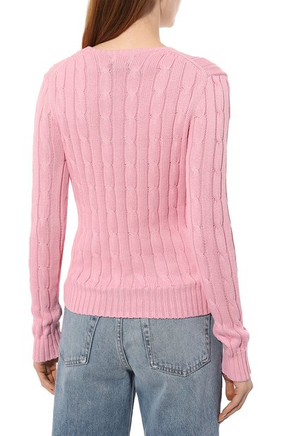 Хлопковый пуловер POLO RALPH LAUREN розового цвета по цене 25750 руб., арт. 211891640, фото 4 Хлопковый пуловер POLO RALPH LAUREN, арт. 211891640, фото 4