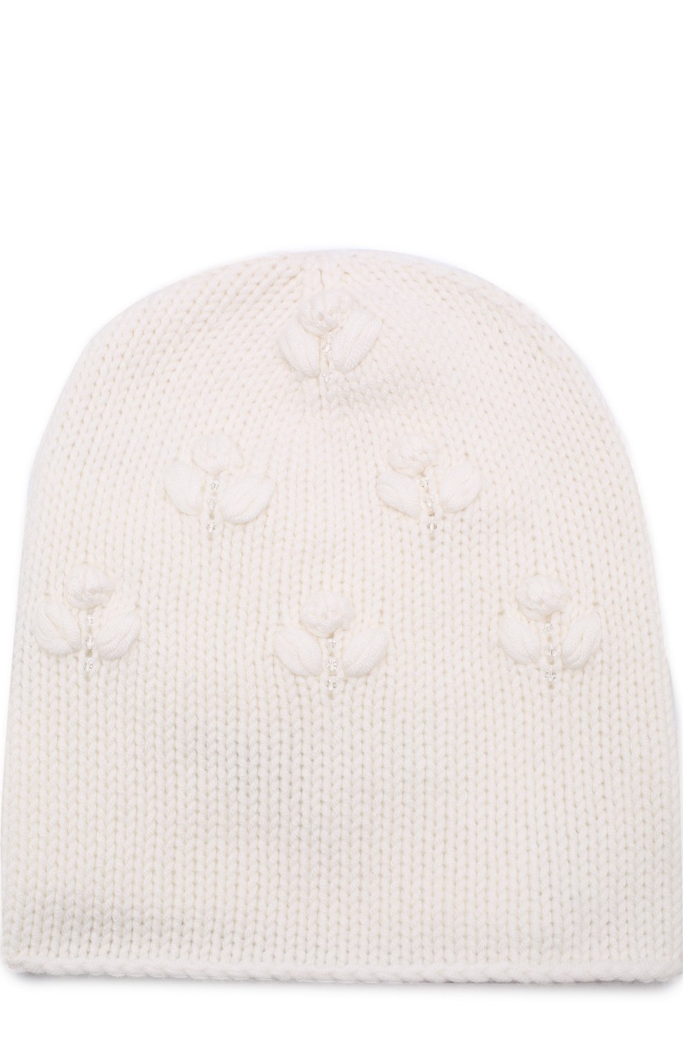 Кашемировая шапка фактурной вязки с бусинами LORO PIANA, арт. FAG4382, фото 1