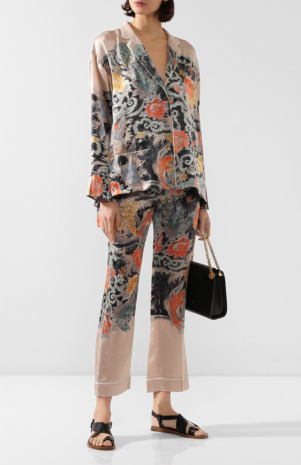 Шелковая рубашка VALENTINO, арт. SB3AB0Z14P7, фото 2