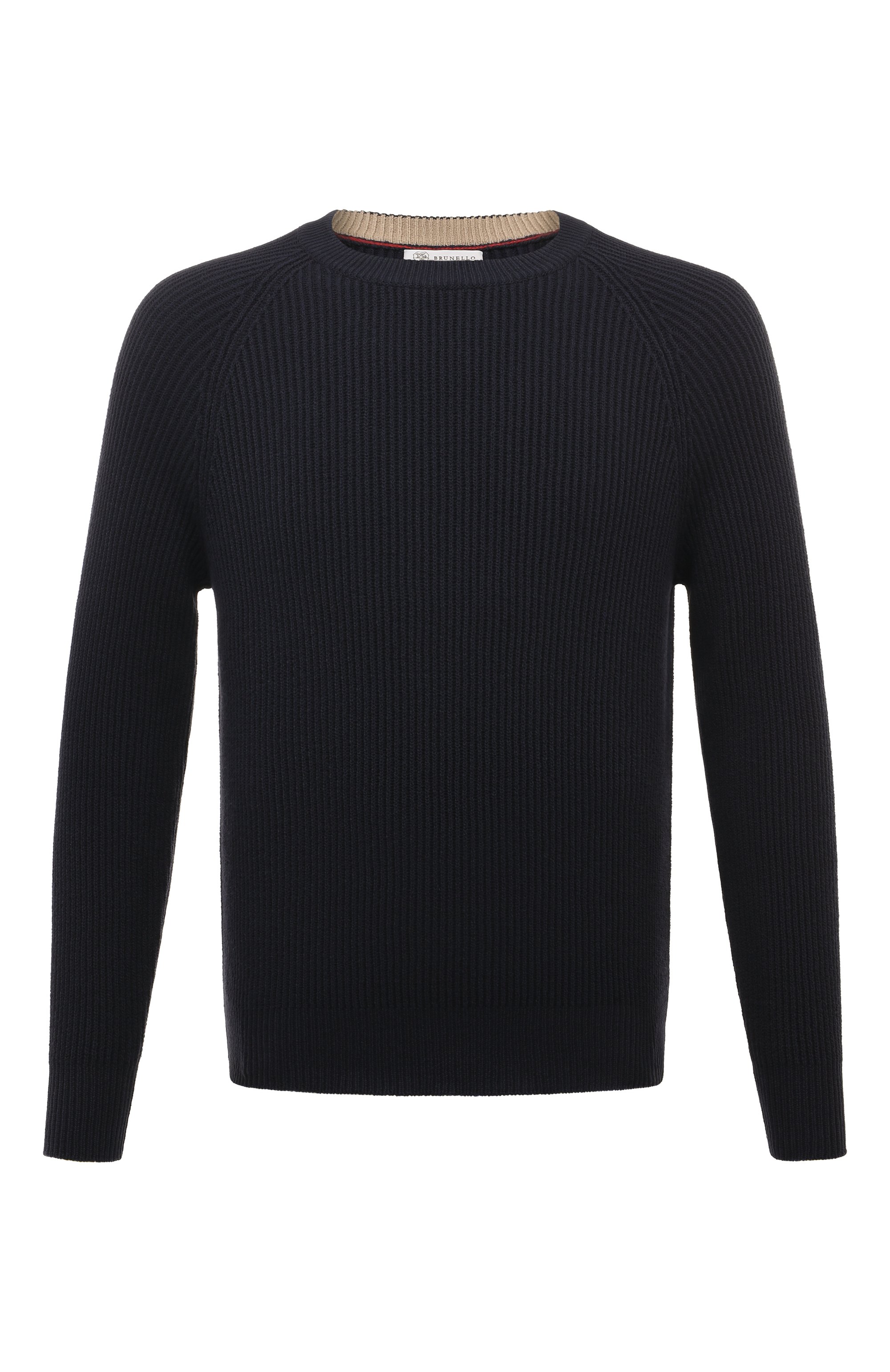 Хлопковый джемпер BRUNELLO CUCINELLI темно-синего цвета по цене 99500 руб., арт. M2W70B2286, фото 1 Хлопковый джемпер BRUNELLO CUCINELLI, арт. M2W70B2286, фото 1