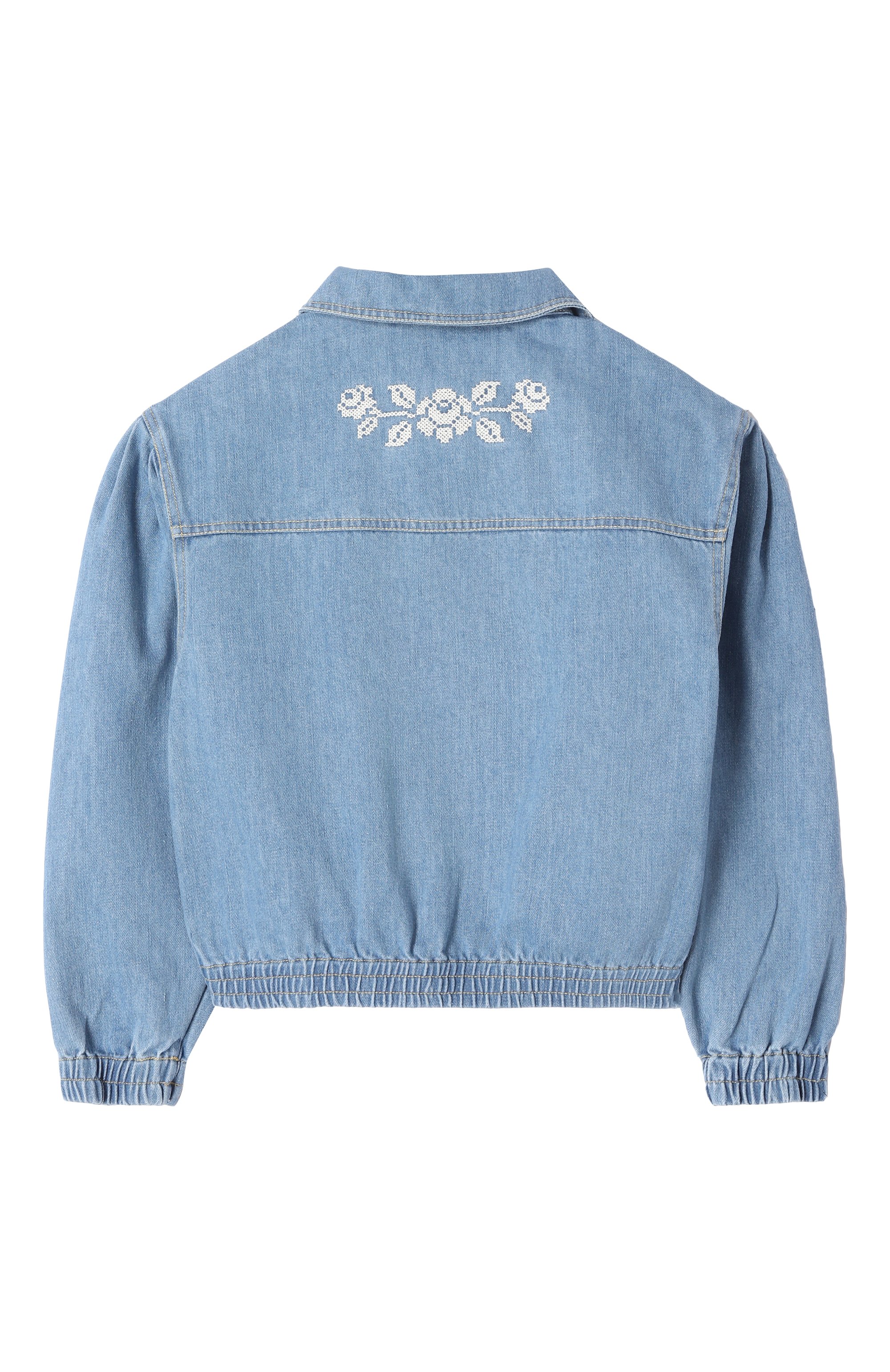 Джинсовая куртка C`ERA UNA VOLTA голубого цвета по цене 17200 руб., арт. S25OU03012, фото 2 Джинсовая куртка C`ERA UNA VOLTA, арт. S25OU03012, фото 2