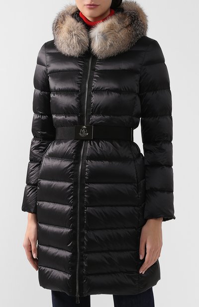 Пуховик с поясом и меховой отделкой капюшона MONCLER, арт. D2-093-49330-20-57869, фото 3