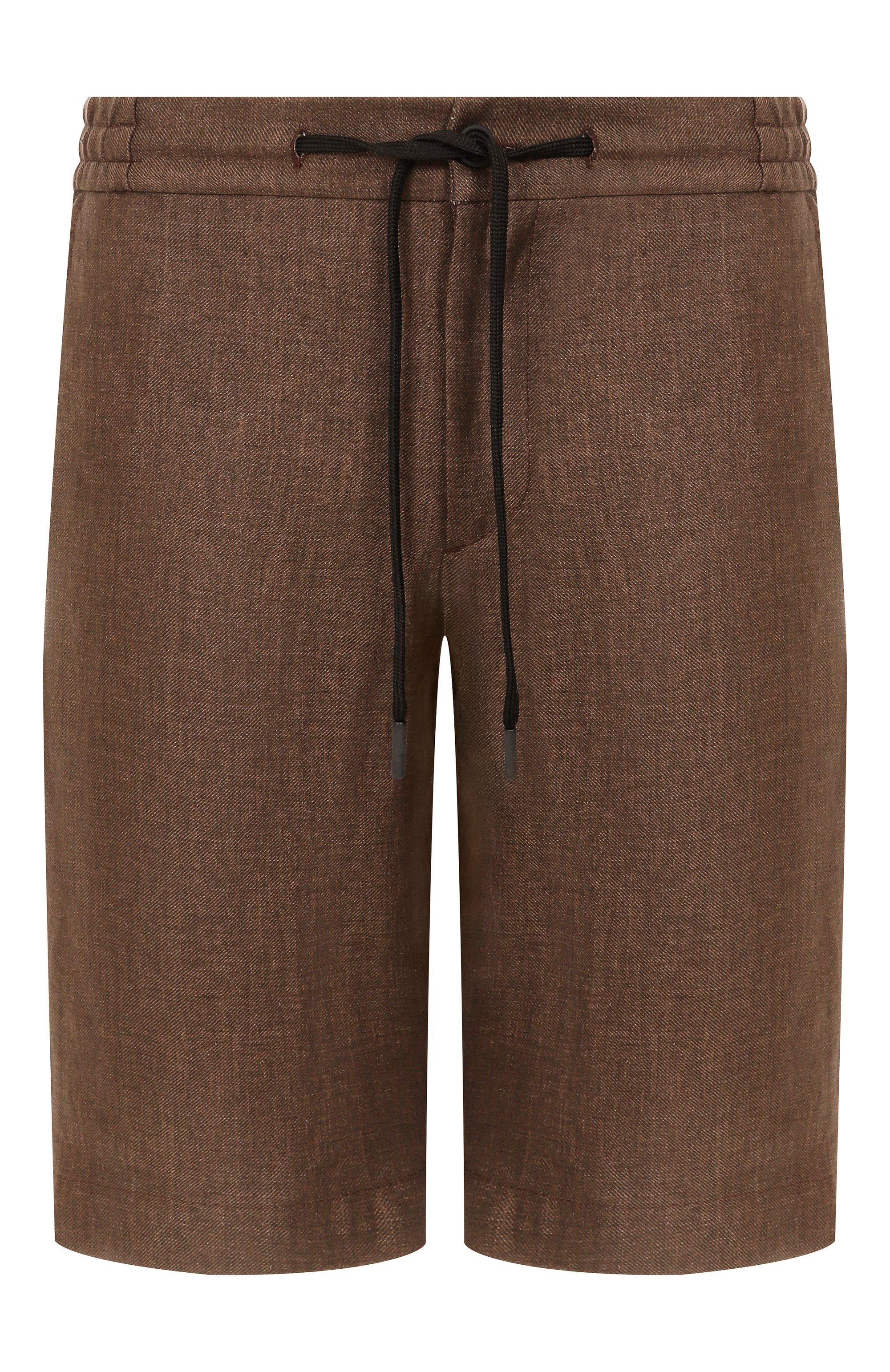 Льняные шорты BERWICH темно-коричневого цвета по цене 29300 руб., арт. SH0RT SPIAGGIA/VT1502, фото 1 Льняные шорты BERWICH, арт. SH0RT SPIAGGIA/VT1502, фото 1
