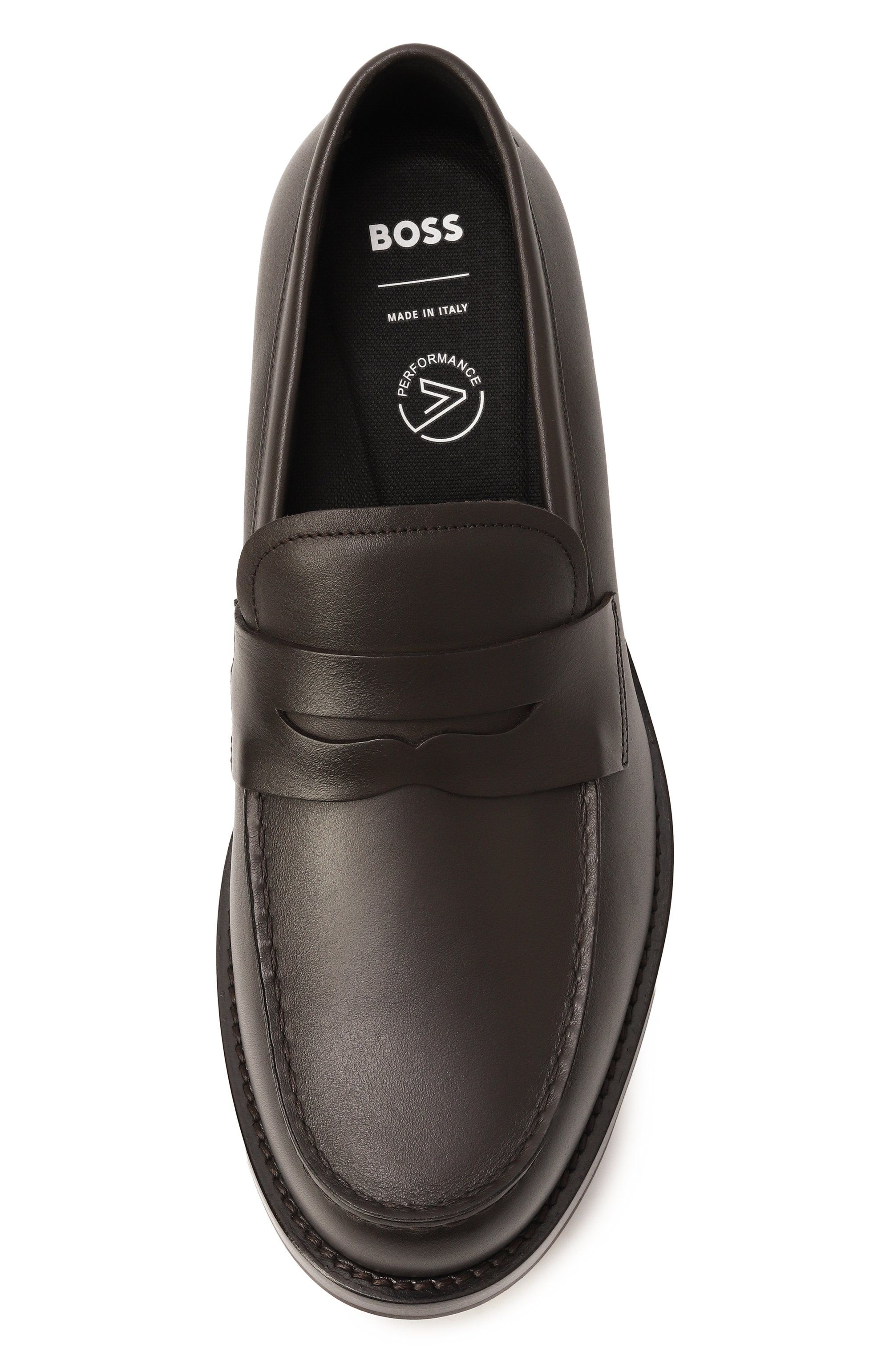 Кожаные пенни-лоферы dressletic BOSS темно-коричневого цвета по цене 67950 руб., арт. 50539885, фото 6 Кожаные пенни-лоферы dressletic BOSS, арт. 50539885, фото 6