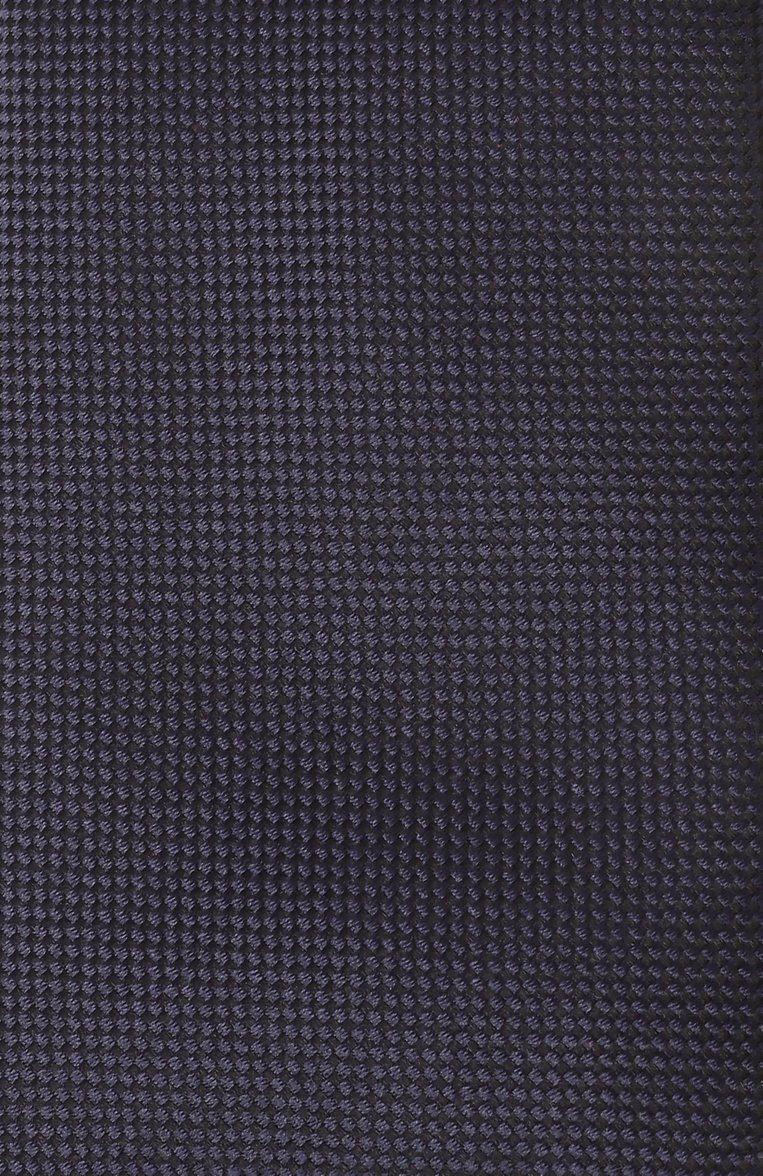 Мужской шелковый галстук ZEGNA темно-синего цвета, арт. Z9D80TA9 | Фото 4 (Материал: Текстиль, Шелк; Нос: Не проставлено; Принт: Без принта)