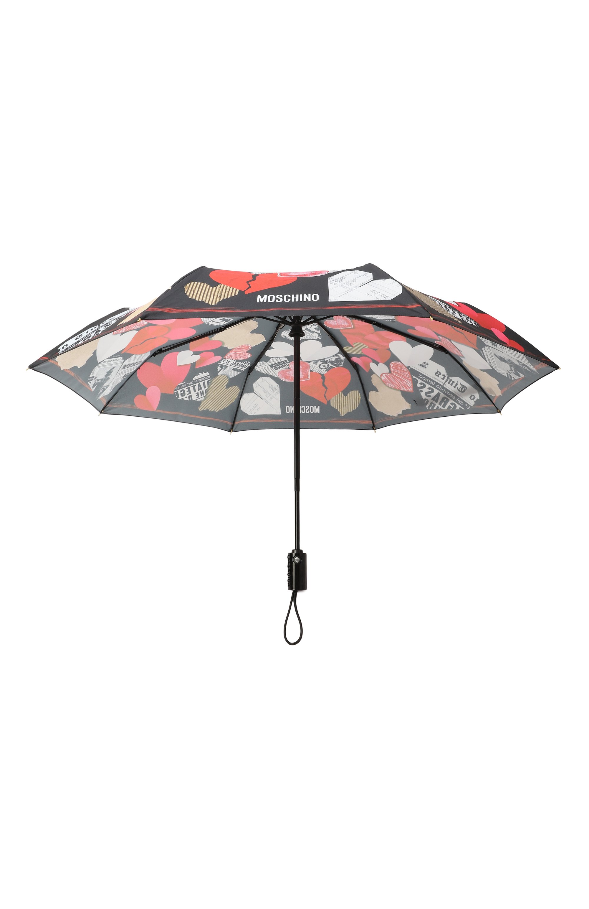 Складной зонт MOSCHINO черного цвета по цене 14300 руб., арт. 8946-0PENCL0SEA, фото 3 Складной зонт MOSCHINO, арт. 8946-0PENCL0SEA, фото 3