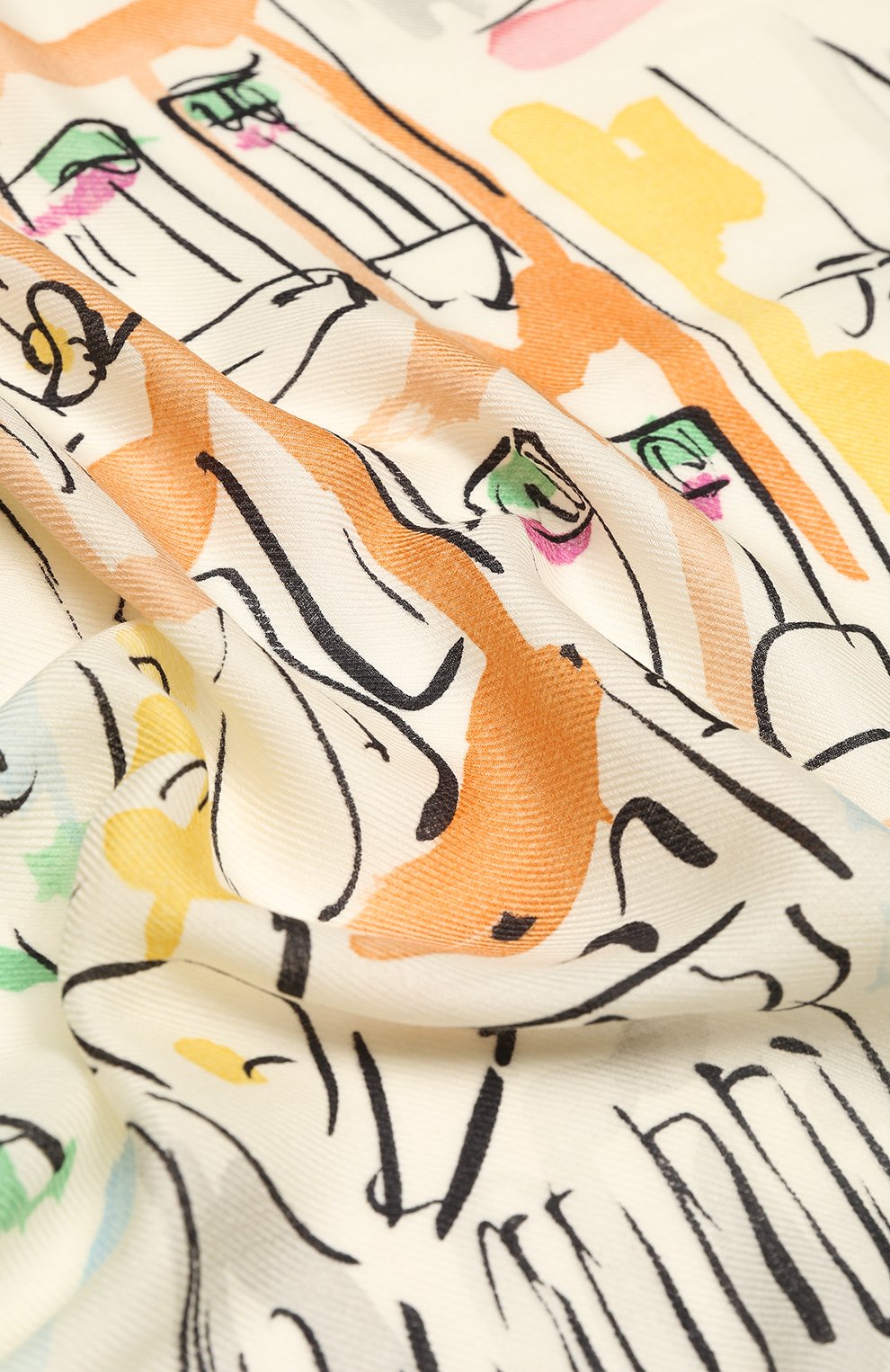 Шелковый платок paris LORO PIANA разноцветного цвета по цене 185000 руб., арт. FAI7160, фото 2 Шелковый платок paris LORO PIANA, арт. FAI7160, фото 2