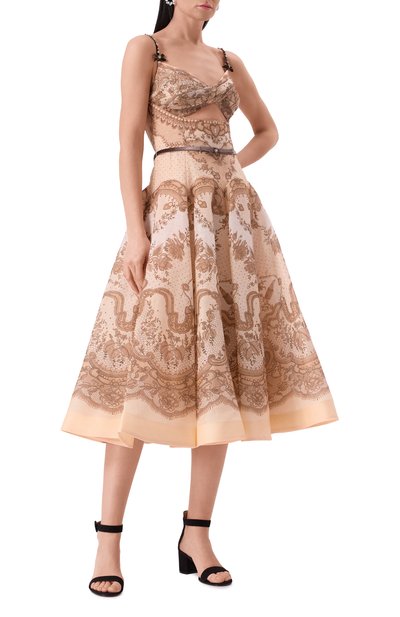 Платье изо льна и шелка ZIMMERMANN светло-розового цвета по цене 313000 руб., арт. 2177DR251, фото 3 Платье изо льна и шелка ZIMMERMANN, арт. 2177DR251, фото 3