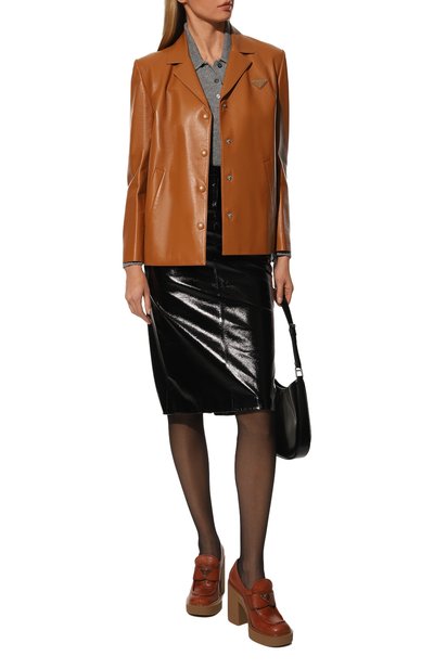 Кожаные туфли PRADA, арт. 1D365M-3F33-F0352-110, фото 2