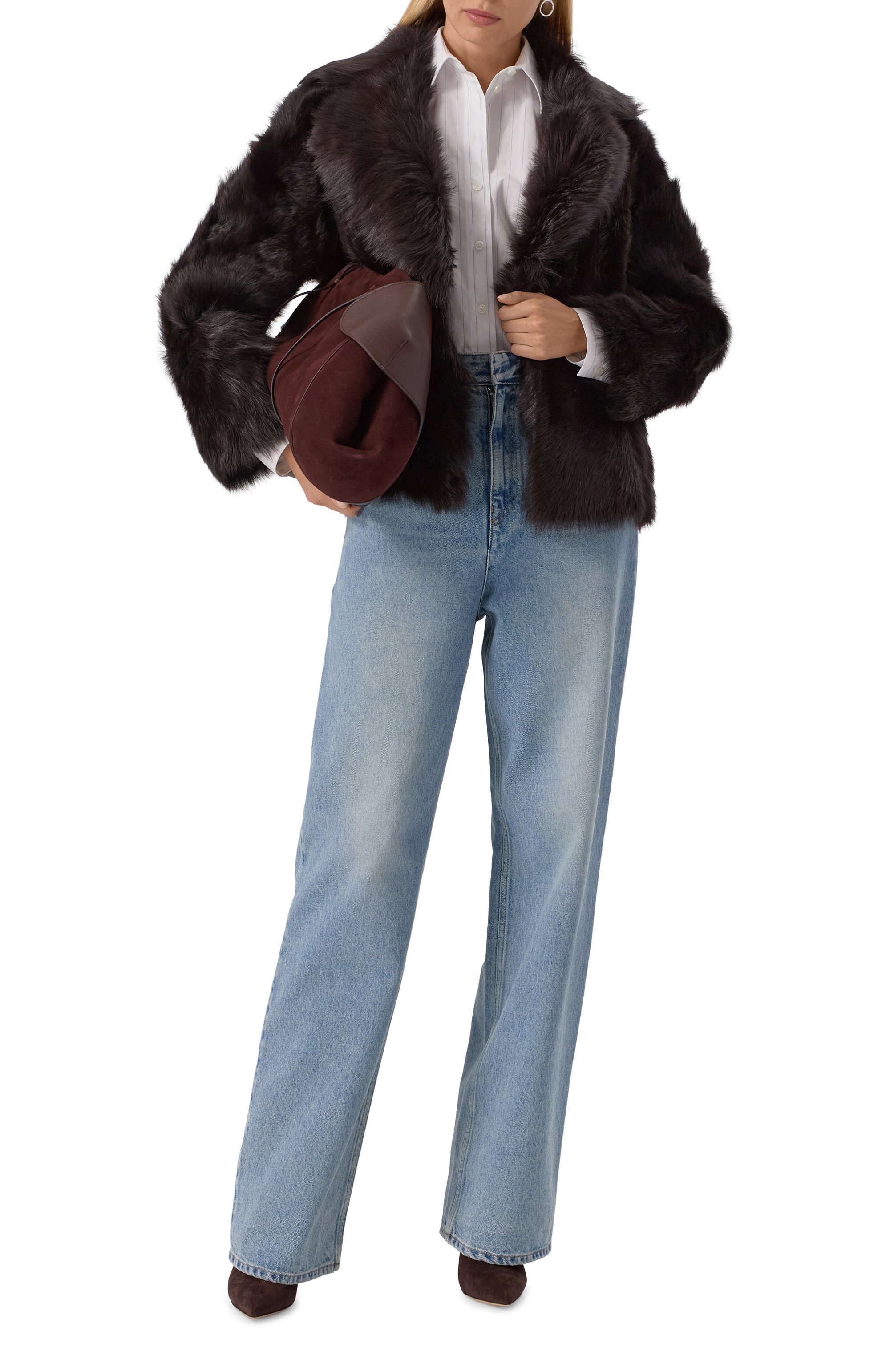 Шуба из овчины MANZONI24, арт. 25M1575R-S32N, фото 2