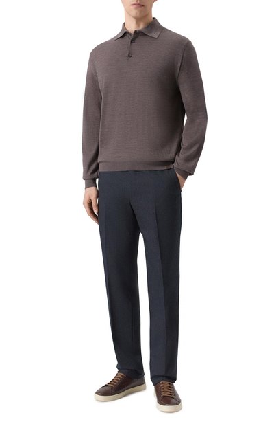 Шерстяное поло PAUL&SHARK коричневого цвета по цене 56850 руб., арт. 99311031_001, фото 2 Шерстяное поло PAUL&SHARK, арт. 99311031_001, фото 2