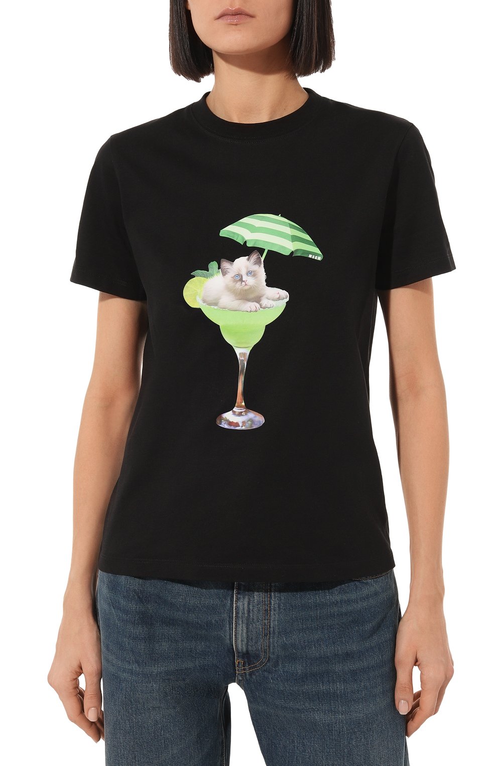 Хлопковая футболка MSGM, арт. 3441MDM191 237002, фото 3