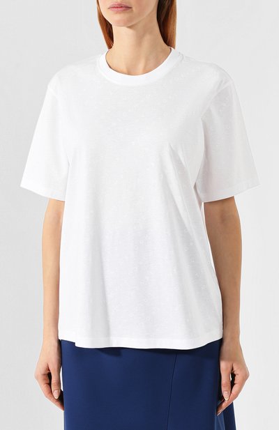Хлопковая футболка VICTORIA, VICTORIA BECKHAM, арт. JYVV 072F PAW19 C0TT0N JERSEY, фото 3