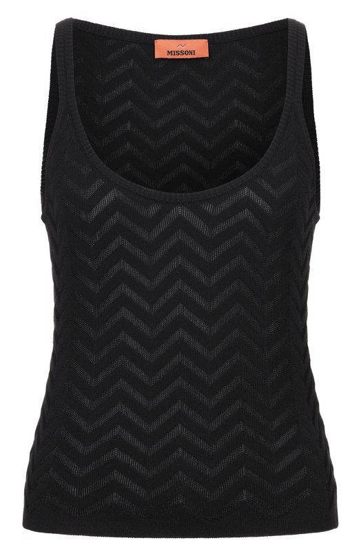 Топ из хлопка и вискозы Missoni DC26SK00/BK01H2 Чёрный DC26SK00/BK01H2